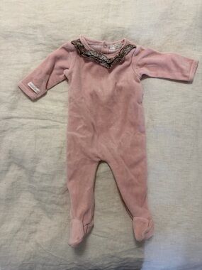 Tricot Bebe Soft Velour Terry Baby Footie
